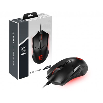 MSI Clutch GM08 mouse Ambidestro USB tipo A Ottico 4200 DPI