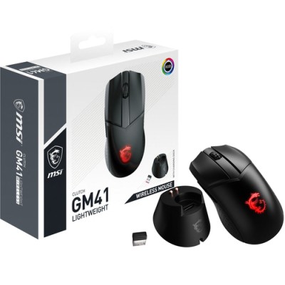 MSI Clutch GM41 Lightweight Wireless mouse Mano destra RF Wireless Ottico 20000 DPI