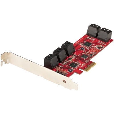 StarTech.com Scheda PCIe SATA - Scheda di Espansione PCIe SATA a 10 porte - 6 Gbps - Staffa a Profilo Basso/Alto - 10 Connettori