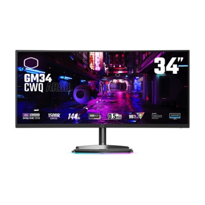 Cooler Master Gaming GM34-CWQ ARGB LED display 86,4 cm (34") 3440 x 1440 Pixel UltraWide Quad HD Nero