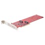 StarTech.com Adattatore PCI Express M.2 NVMe - Scheda Adattatore PCIe 4.0 x8 x16 a Doppio SSD M.2 NVMe or AHCI, 7.8Gbps per disc