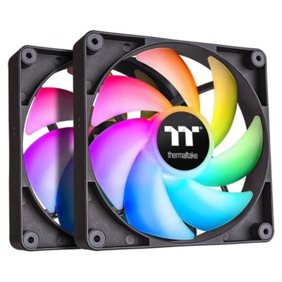 Thermaltake CT140 ARGB Sync PC Cooling Fan, 140mm, Nero - Kit 2 Pezzi