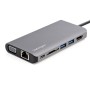 StarTech.com Adattatore multiporta USB C - Mini dock da viaggio USB-C con HDMI 4K o VGA 1080p - Hub USB 3.0 3x, SD, GbE, audio, 