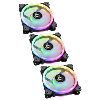 Thermaltake Riing Trio 12, LED RGB, Radiator Fan Premum, 120mm - Kit 3 Pezzi