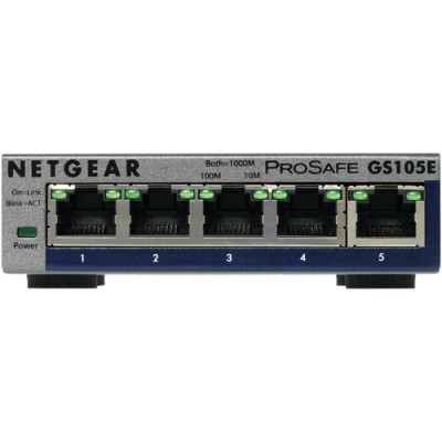 NETGEAR GS105E-200PES switch di rete Gestito L2/L3 Gigabit Ethernet (10/100/1000) Grigio