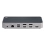 StarTech.com Docking station USB-C per Tre Monitor - Dock USB C Triplo HDMI/DP 4K - Hub USB a 5 Porte - GbE - PD 100W - Docking 