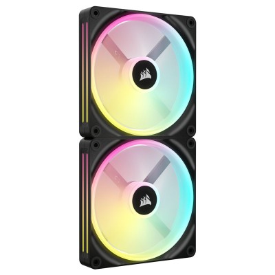 Corsair iCUE LINK QX140 RGB Series, Ventola PWM, Kit 2 Ventole - 140mm, Nero