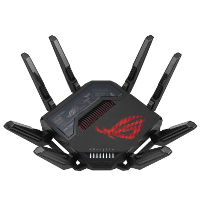 ASUS ROG Rapture GT-BE98 router wireless 10 Gigabit Ethernet Quad-band (2.4 GHz / 5 GHz-1 / 5 GHz-2 / 6 GHz) Nero