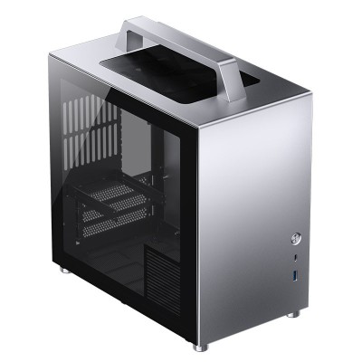 Jonsbo T8 Plus Mini-ITX, vetro temperato - Argento