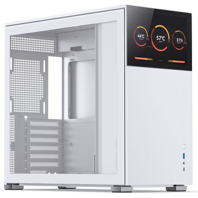 Jonsbo D41 Screen ATX, vetro temperato - Bianco