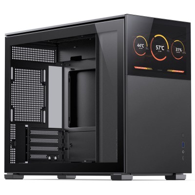 Jonsbo D31 Screen mATX, vetro temperato - Nero