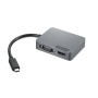 Lenovo 4X91A30366 replicatore di porte e docking station per notebook USB 2.0 Type-C Grigio