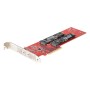 StarTech.com Adattatore PCI Express M.2 NVMe - Scheda Adattatore PCIe 4.0 x8 x16 a Doppio SSD M.2 NVMe or AHCI, 7.8Gbps per disc