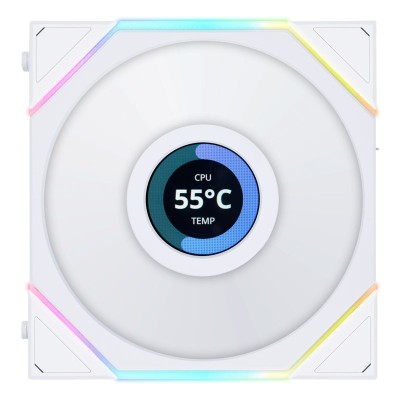 Lian Li UNI FAN TL120 LCD RGB PWM FAN, Bianco - 120 mm