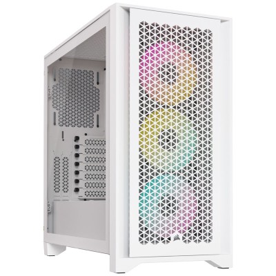 Corsair 4000D RGB Airflow Tempered Glass - Bianco con Finestra