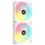 Corsair iCUE LINK QX140 RGB Series, Ventola PWM, Kit 2 Ventole - 140mm, Bianco