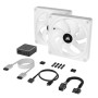 Corsair iCUE LINK QX140 RGB Series, Ventola PWM, Kit 2 Ventole - 140mm, Bianco