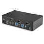 StarTech.com Switch KVM DisplayPort 2 porte - 4K 60Hz - Singolo schermo - Switch KVM USB UHD DP 1.2 a doppia porta - Hub USB 3.0