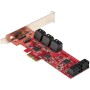 StarTech.com Scheda PCIe SATA - Scheda di Espansione PCIe SATA a 10 porte - 6 Gbps - Staffa a Profilo Basso/Alto - 10 Connettori