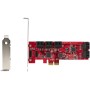 StarTech.com Scheda PCIe SATA - Scheda di Espansione PCIe SATA a 10 porte - 6 Gbps - Staffa a Profilo Basso/Alto - 10 Connettori