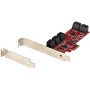 StarTech.com Scheda PCIe SATA - Scheda di Espansione PCIe SATA a 10 porte - 6 Gbps - Staffa a Profilo Basso/Alto - 10 Connettori