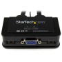 StarTech.com Switch Commutatore KVM USB VGA a 2 porte - Alimentato via USB con pulsante di commutazione a distanza