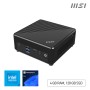 MSI Cubi N ADL-N100 FS 4GB 128GB W11P Intel® N DDR4-SDRAM HDD+SSD Windows 11 Pro Mini PC Nero