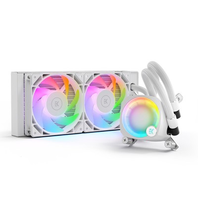 EK Water Blocks EK-Nucleus AIO CR240 Lux D-RGB, bianco - 240 mm