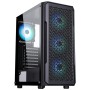 iTek Case SIX TRIANGLE, ARGB, Mid-Tower, Vetro Temperato - Nero