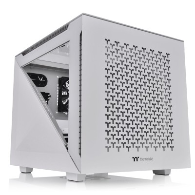 Thermaltake Divider 200 TG Air Micro, Tempered Glass - Bianco