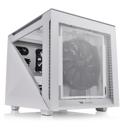 Thermaltake Divider 200 TG Micro, Tempered Glass - Bianco