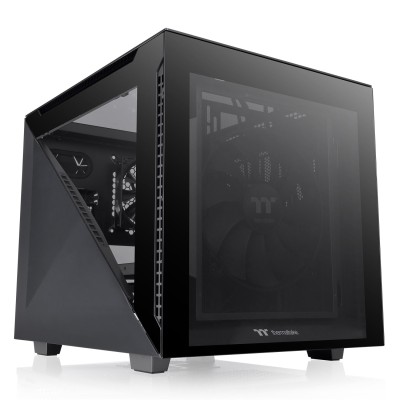 Thermaltake Divider 200 TG Micro, Tempered Glass - Nero