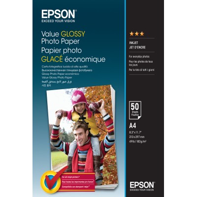 Epson Value Glossy Photo Paper - A4 - 50 Fogli