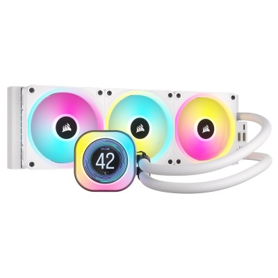 Corsair iCUE LINK H150i LCD RGB AIO - Liquid CPU Cooler - 360 mm, bianco