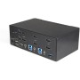 StarTech.com KVM Switch HDMI a 2 porte e doppio monitor 4K 60Hz Ultra HD HDR - Switch KVM per computer desktop HDMI 2.0 con 2 po