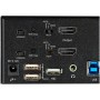 StarTech.com KVM Switch HDMI a 2 porte e doppio monitor 4K 60Hz Ultra HD HDR - Switch KVM per computer desktop HDMI 2.0 con 2 po