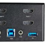 StarTech.com KVM Switch HDMI a 2 porte e doppio monitor 4K 60Hz Ultra HD HDR - Switch KVM per computer desktop HDMI 2.0 con 2 po