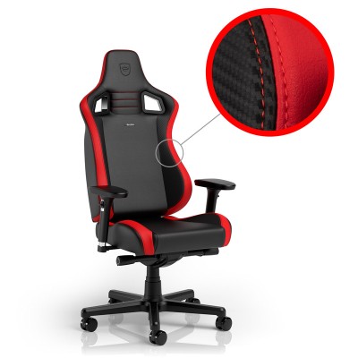 noblechairs EPIC Compact Gaming Chair - Nero/Carbonio/Rosso