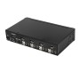 StarTech.com Switch KVM DisplayPort a 4 porte - 4K 60Hz - Schermo singolo - Switch KVM USB UHD DP 1.2 a doppia porta - Hub USB 2