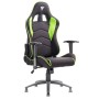 iTek Gaming Chair PLAYCOM FM20 -  Tessuto, Doppio Cuscino - Nero/Verde