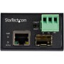 StarTech.com Media Converter fibra ottica a Ethernet - Convertitore industriale da fibra a rame 100 Mbps - SFP a RJ45/Cat6 - Fib