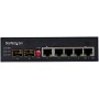 StarTech.com Switch rete LAN industriale a 6 porte - 4 porte PoE RJ45 + 2 slot SFP 30W - 10/100/1000Mbps Power over Ethernet - C