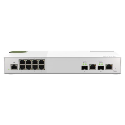 QNAP QSW-M2108-2C switch di rete Gestito L2 2.5G Ethernet (100/1000/2500) Grigio, Bianco