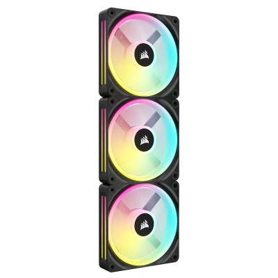 Corsair iCUE LINK QX120 RGB Series, Ventola PWM, Kit 3 Ventole - 120mm, Nero