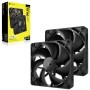 Corsair iCUE LINK RX140 Series, Ventola PWM, Kit da 2 - 140mm, Nero