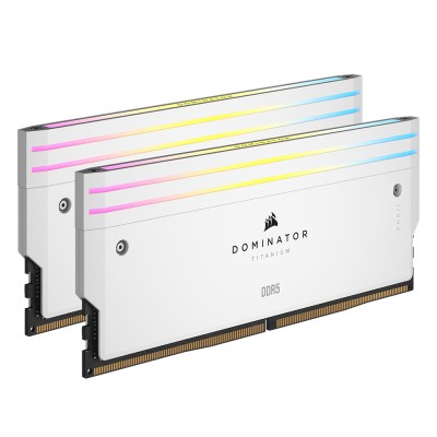 Corsair Dominator Titanium RGB DDR5 6600MHz C32, Bianco - 64GB (2x32GB)