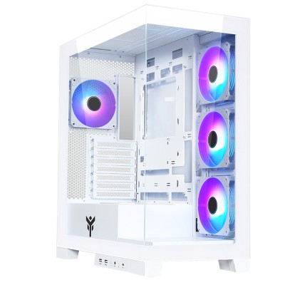 iTek Case Showbui 45W, Middle-Tower, Vetro Temperato - Bianco