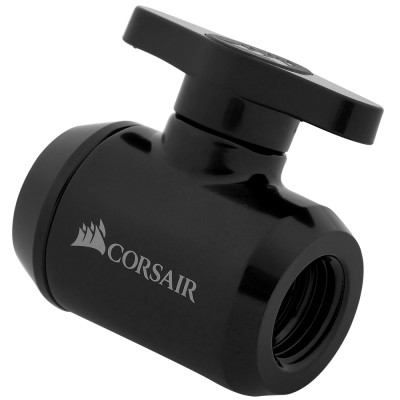 Corsair Hydro X Rubinetto 2x G1/4 (Ball Valve) - Nero