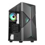 iTek Case SPACIRC XO, Illuminazione RGB - Nero con Finestra