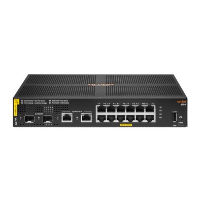 Aruba 6100 12G Class4 PoE 2G/2SFP+ 139W Gestito L3 Gigabit Ethernet (10/100/1000) Supporto Power over Ethernet (PoE) 1U Nero